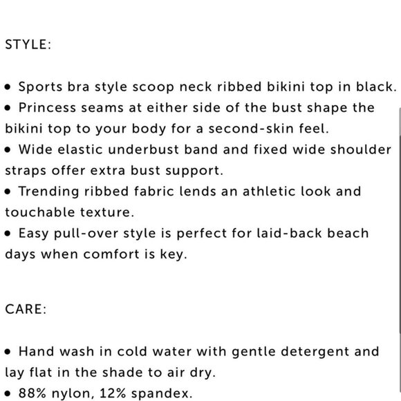 Drew ribbed elastic band bikini top by Frankie’s Bikinis - Picture 5 of 5